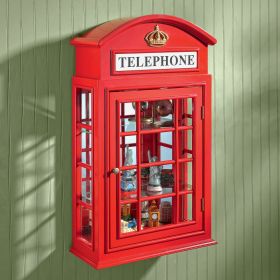 Telephone Booth Curio Cabinet