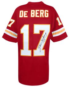 Steve DeBerg Signed Red Custom Football Jersey