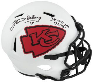 Steve DeBerg Signed Kansas City Chiefs Lunar Eclipse Riddell Full Size Speed Replica Helmet w/34,241 YDS, 196 TDs