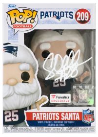 Corey Dillon Signed New England Patriots 'SANTA' Funko Pop Doll #209