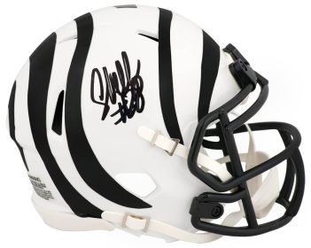 Corey Dillon Signed Cincinnati Bengals Alternate White Riddell Speed Mini Helmet