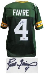 Brett Favre Signed Green Custom Jersey (Favre Hologram)