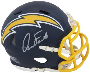 Dan Fouts Signed Chargers Navy Throwback Riddell Speed Mini Helmet