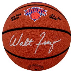 Walt Frazier Signed Wilson New York Knicks Logo NBA Basketball