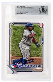 Vladimir Guerrero Jr. Signed Blue Jays 2021 Bowman Baseball Trading Card #73 - (Beckett Encapsulated)