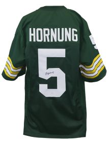 Paul Hornung Signed Green Throwback Custom Football Jersey - (JSA)