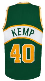 Shawn Kemp Signed Green Custom Basketball Jersey