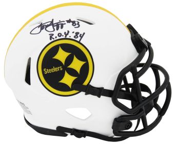 Louis Lipps Signed Pittsburgh Steelers Lunar Eclipse Riddell Speed Mini Helmet w/ROY'84