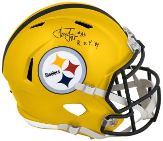 Louis Lipps Signed Pittsburgh Steelers FLASH Riddell Full Size Speed Replica Helmet w/ROY'84