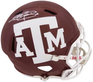 Johnny Manziel Signed Texas A&M Maroon Riddell Full Size Speed Replica Helmet