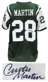 Curtis Martin Signed Green Custom Football Jersey