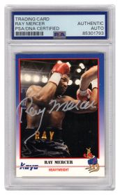 Ray Mercer Signed 1991 Kayo Boxing Trading Card #117 - (PSA Encapsulated)