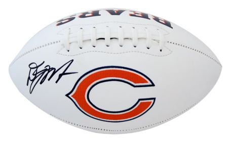 D.J. (DJ) Moore Signed Chicago Bears Jarden White Panel Logo Football