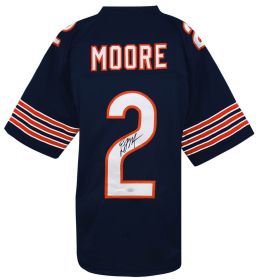 D.J. (DJ) Moore Signed Navy Custom Football Jersey - (JSA)