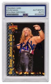 Kevin Nash Signed 1999 Topps WCW / NWO Nitro Wrestling Card #68 - (PSA Encapsulated)