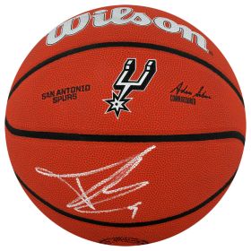 Tony Parker Signed Wilson San Antonio Spurs Logo Full Size NBA Basketball