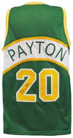 Gary Payton Signed Green Throwback Custom Basketball Jersey