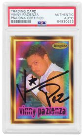 Vinny 'Paz' Pazienza Signed 1996 Ringside Boxing Trading Card #24 - (PSA Encapsulated)