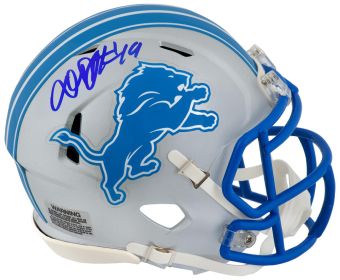 Donovan Peoples-Jones Signed Detroit Lions Riddell Speed Mini Helmet