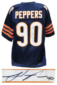 Julius Peppers Signed Navy Custom Football Jersey