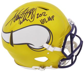 Adrian Peterson Signed Minnesota Vikings FLASH Riddell Speed Authentic Helmet w/2012 NFL MVP