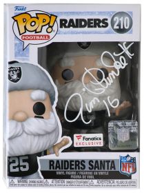 Jim Plunkett Signed Las Vegas Raiders 'SANTA' Funko Pop Doll #210