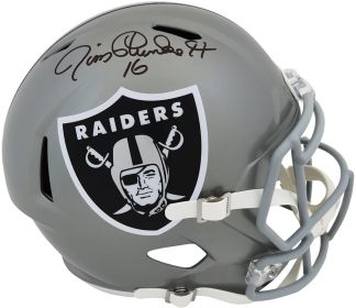 Jim Plunkett Signed Raiders FLASH Riddell Full Size Speed Replica Helmet