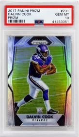 Dalvin Cook (Minnesota Vikings) 2017 Panini Prizm Football #231 Prizm RC Rookie Card - PSA 10 GEM MINT