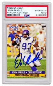 John Randle Signed Minnesota Vikings 1991 Pro Set Rookie Football Card #835 - (PSA/DNA Encapsulated)