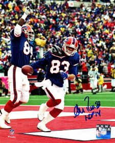 Andre Reed Signed Buffalo Bills Touchdown Action 8x10 Photo w/HOF'14