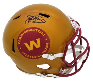 John Riggins Signed Washington Football Team FLASH Riddell Full Size Speed Replica Helmet