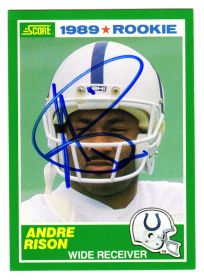 Andre Rison Signed Indianapolis Colts 1989 Score Rookie Card #272