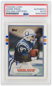 Andre Rison Signed Colts 1989 Topps Rookie Football Trading Card #102T - (PSA/DNA Encapsulated)