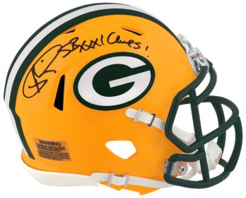 Andre Rison Signed GB Packers Riddell Speed Mini Helmet w/SB XXXI Champs