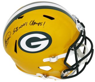 Andre Rison Signed GB Packers Riddell Full Size Speed Replica Helmet w/SB XXXI Champs