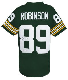 Dave Robinson Signed Green Custom Football Jersey w/HOF 2013