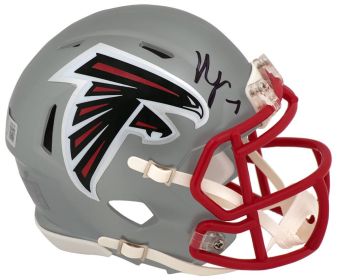 Bijan Robinson Signed Falcons FLASH Riddell Speed Mini Helmet - (Beckett COA)