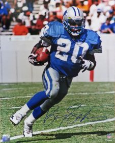 Barry Sanders Signed Detroit Lions Running With Football Action 16x20 Photo