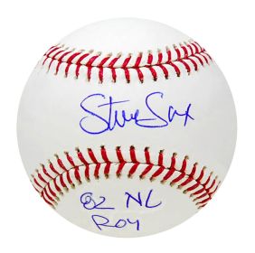 Steve Sax Signed Rawlings Official MLB Baseball w/82 NL ROY