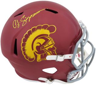 O.J. Simpson Signed USC Trojans Riddell Full Size Speed Replica Helmet