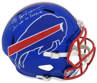 O.J. Simpson Signed Buffalo Bills FLASH Riddell Full Size Speed Replica Helmet w/Juice