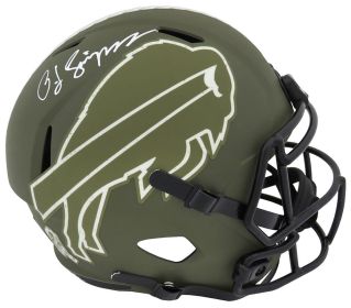 O.J. Simpson Signed Buffalo Bills Salute to Service Riddell Full Size Speed Replica Helmet