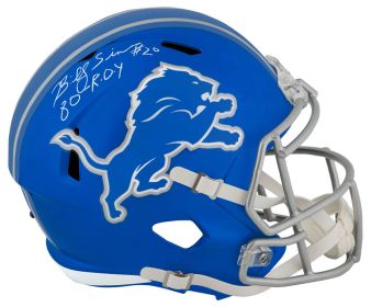 Billy Sims Signed Detroit Lions FLASH Riddell Full Size Speed Replica Helmet w/80 ROY