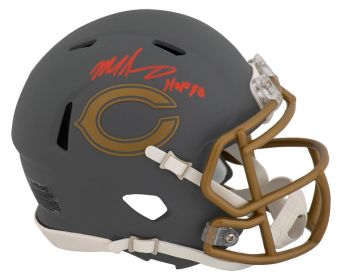 Mike Singletary Signed Chicago Bears SLATE Riddell Speed Mini Helmet w/HOF'98