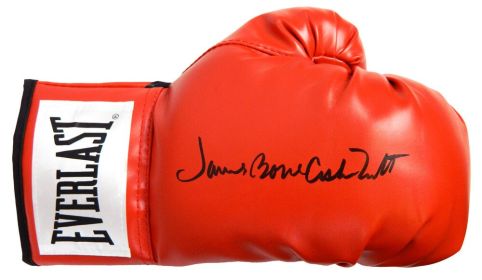 James 'Bonecrusher' Smith Signed Everlast Red Boxing Glove