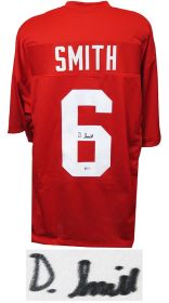 Devonta Smith Signed Red Custom College Football Jersey (Beckett)