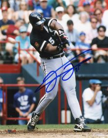 Frank Thomas Signed Chicago White Sox Action 8x10 Photo