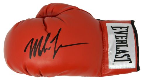 Mike Tyson Signed Everlast Red Full Size Boxing Glove