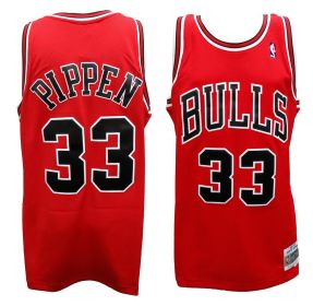 Scottie Pippen Chicago Bulls Red Mitchell & Ness NBA Swingman Basketball Jersey (Size 2XL)