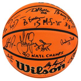 1990 UNLV Runnin' Rebels Team Signed Wilson NCAA Game Replica Basketball w/90 Nat'l Champs (13 Signatures)